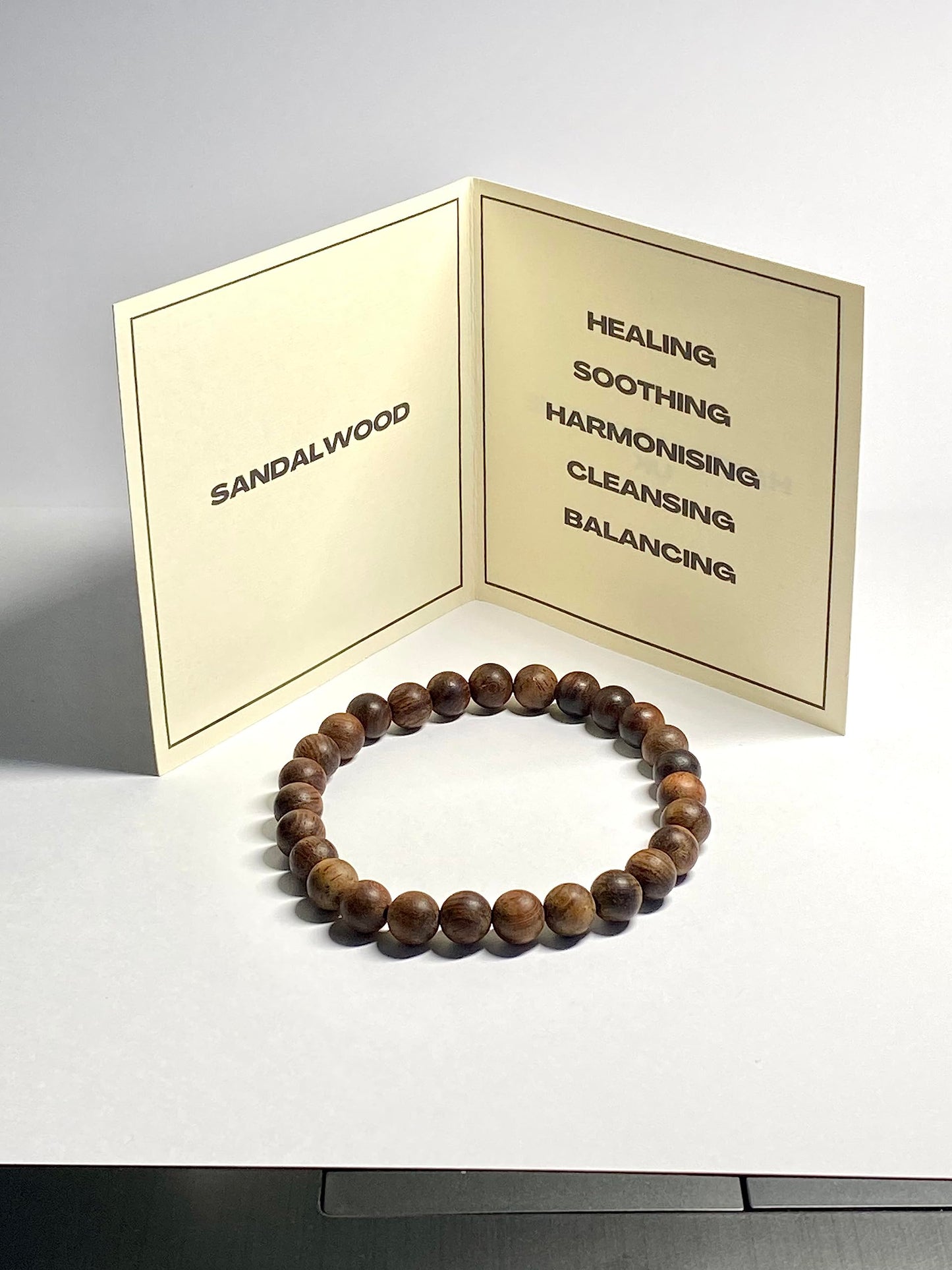Natural Sandalwood Beaded Bracelet for Men