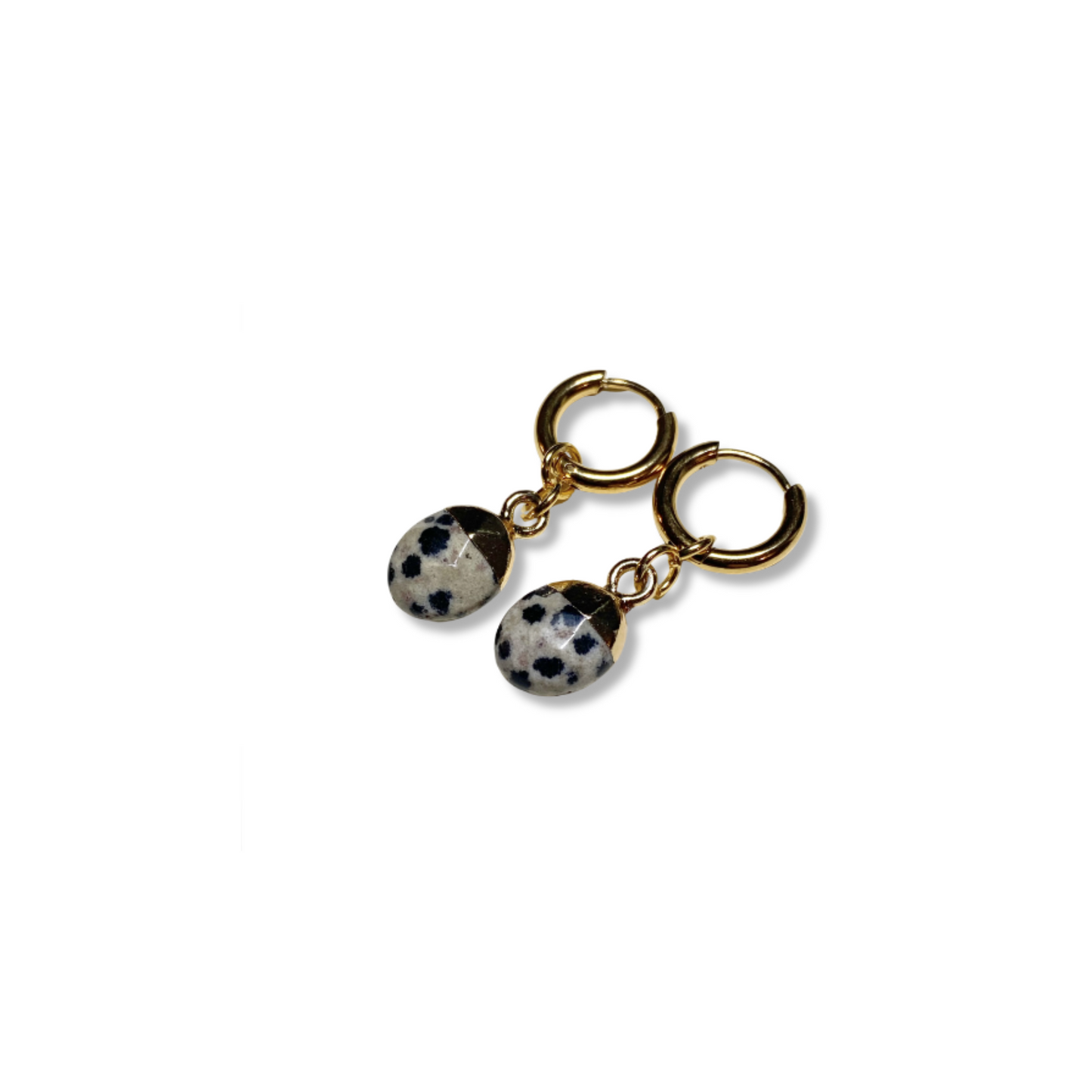 Gemstone Huggie Earrings
