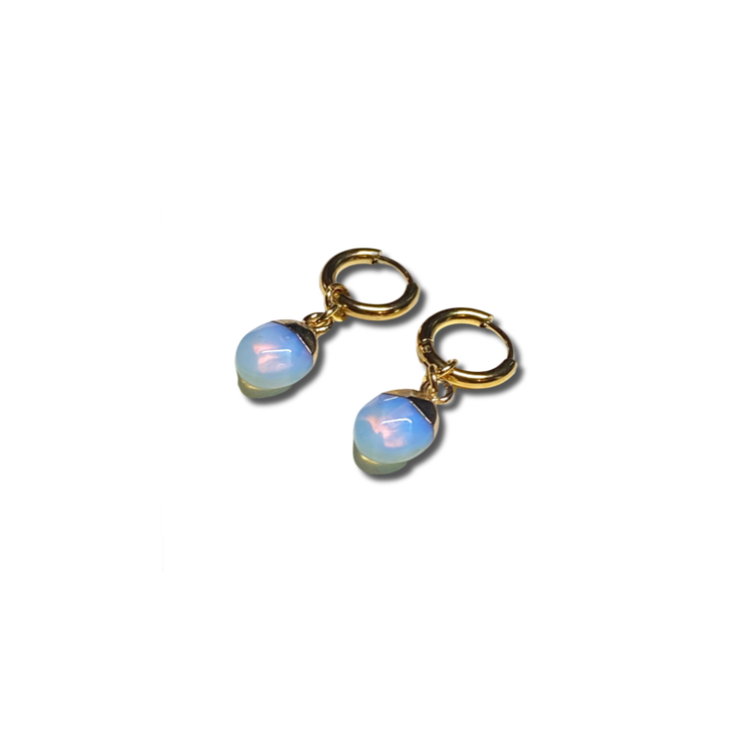 Gemstone Huggie Earrings