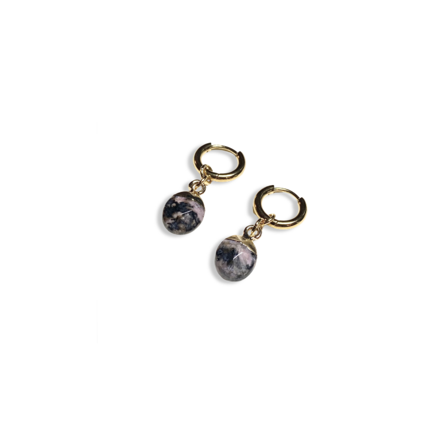 Gemstone Huggie Earrings