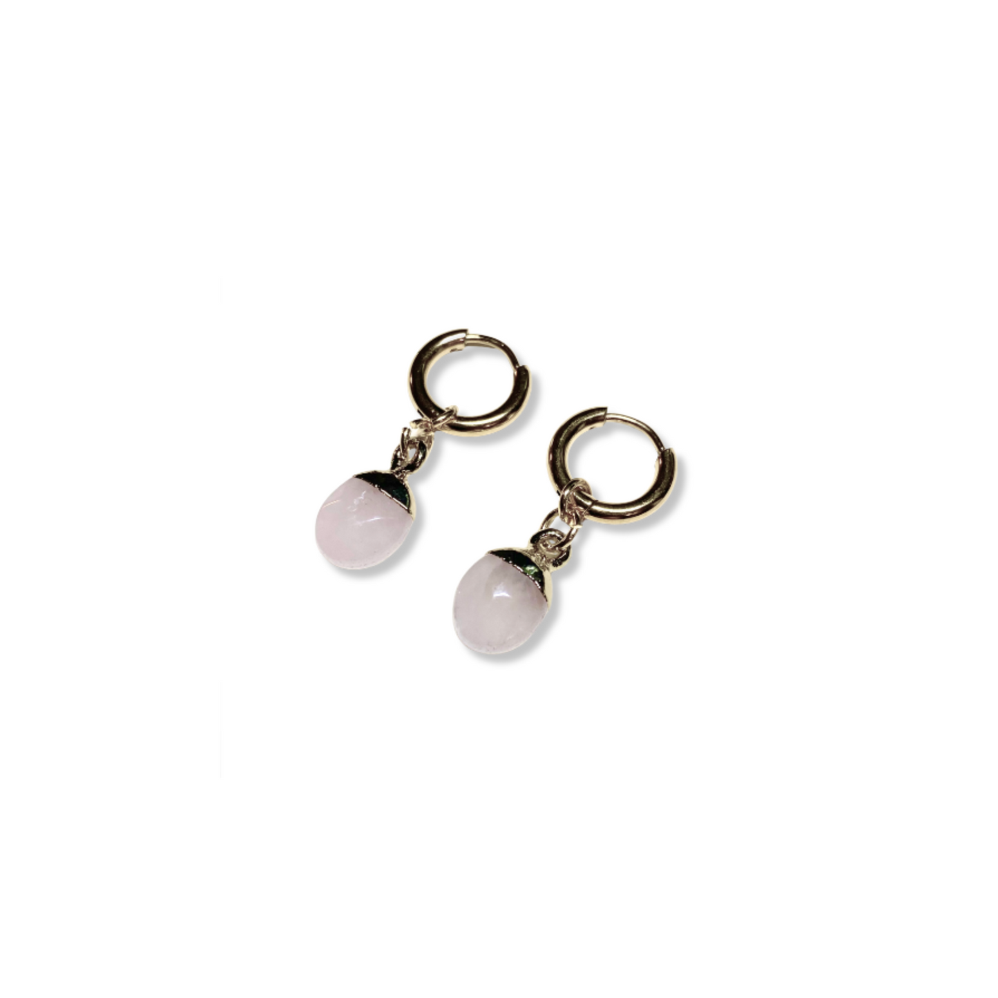 Gemstone Huggie Earrings