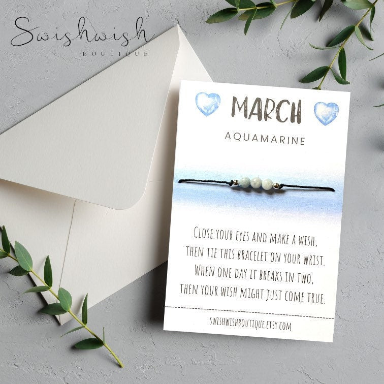 March Birthstone Crystal Bracelet