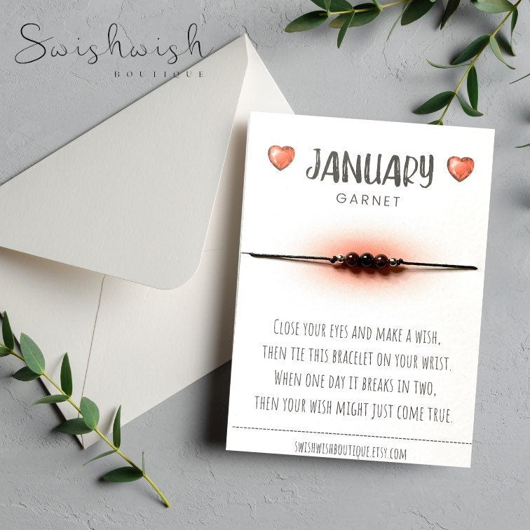January Birthstone Crystal Bracelet