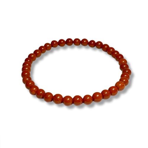 Natural Red Jasper Beaded Bracelet for Men