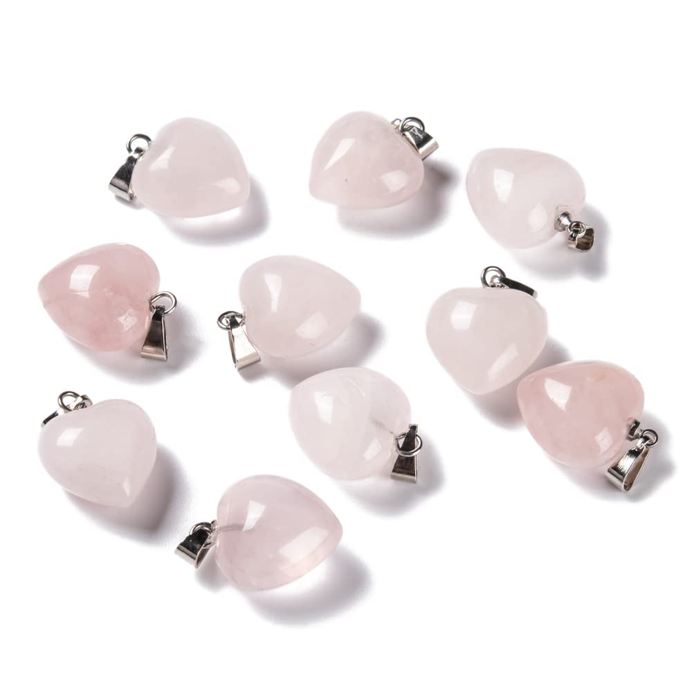 Rose Quartz Heart Crystal Necklace