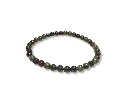 Natural Dragon's Blood Jasper Beaded Bracelet for Men