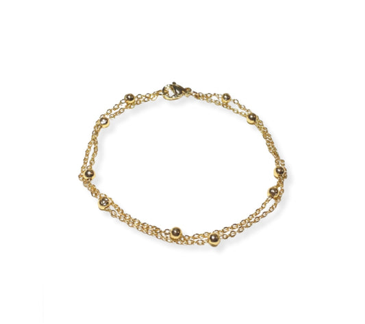 Minimalist Satellite Chain Bracelet in Silver or Gold