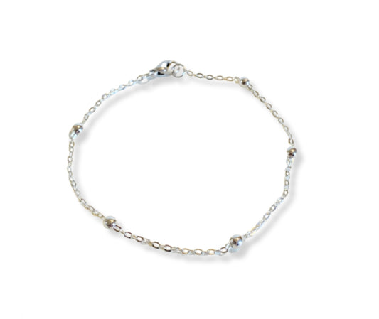 Minimalist Satellite Chain Bracelet in Silver or Gold