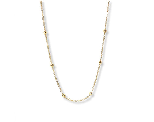 Minimalist Satellite Chain Necklace in Silver or Gold