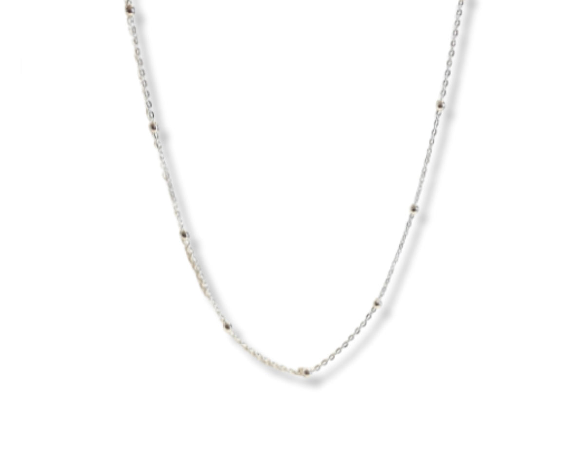 Minimalist Satellite Chain Necklace in Silver or Gold