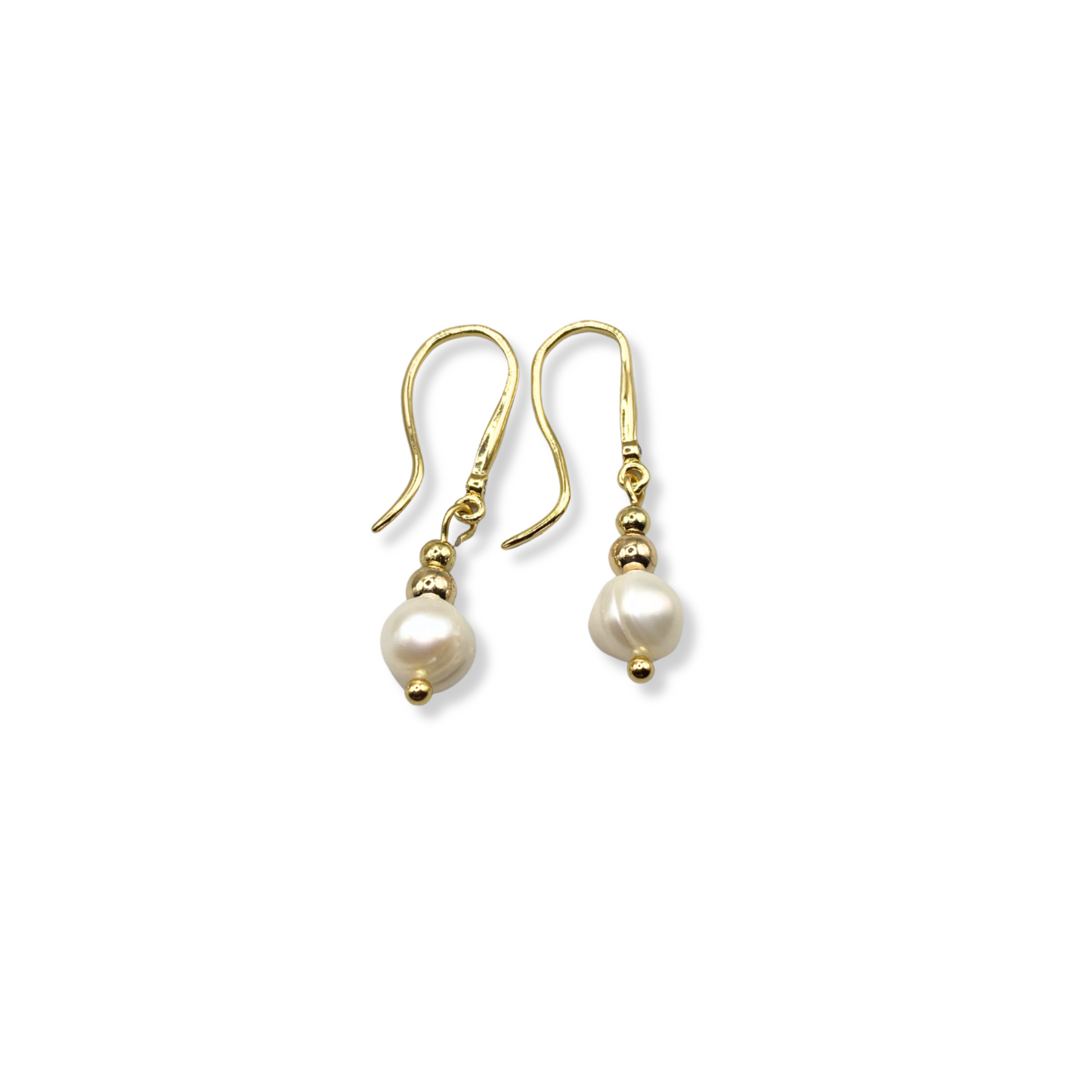 Gold Pearl Earrings