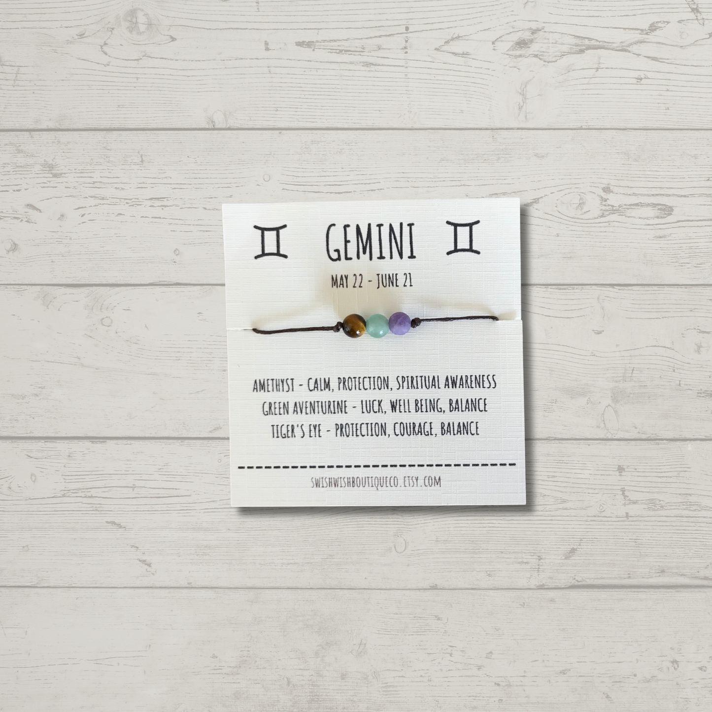 Gemini Birthday Crystal Bracelet