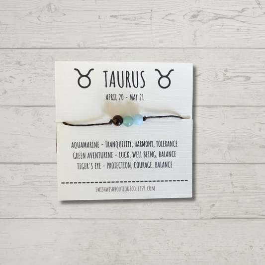 Taurus Birthday Crystal Bracelet