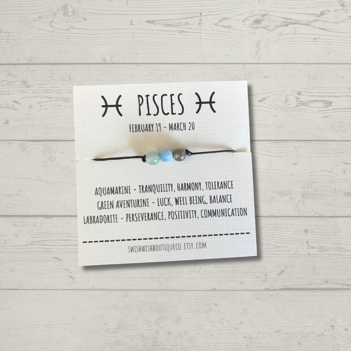 Pisces Birthday Crystal Bracelet