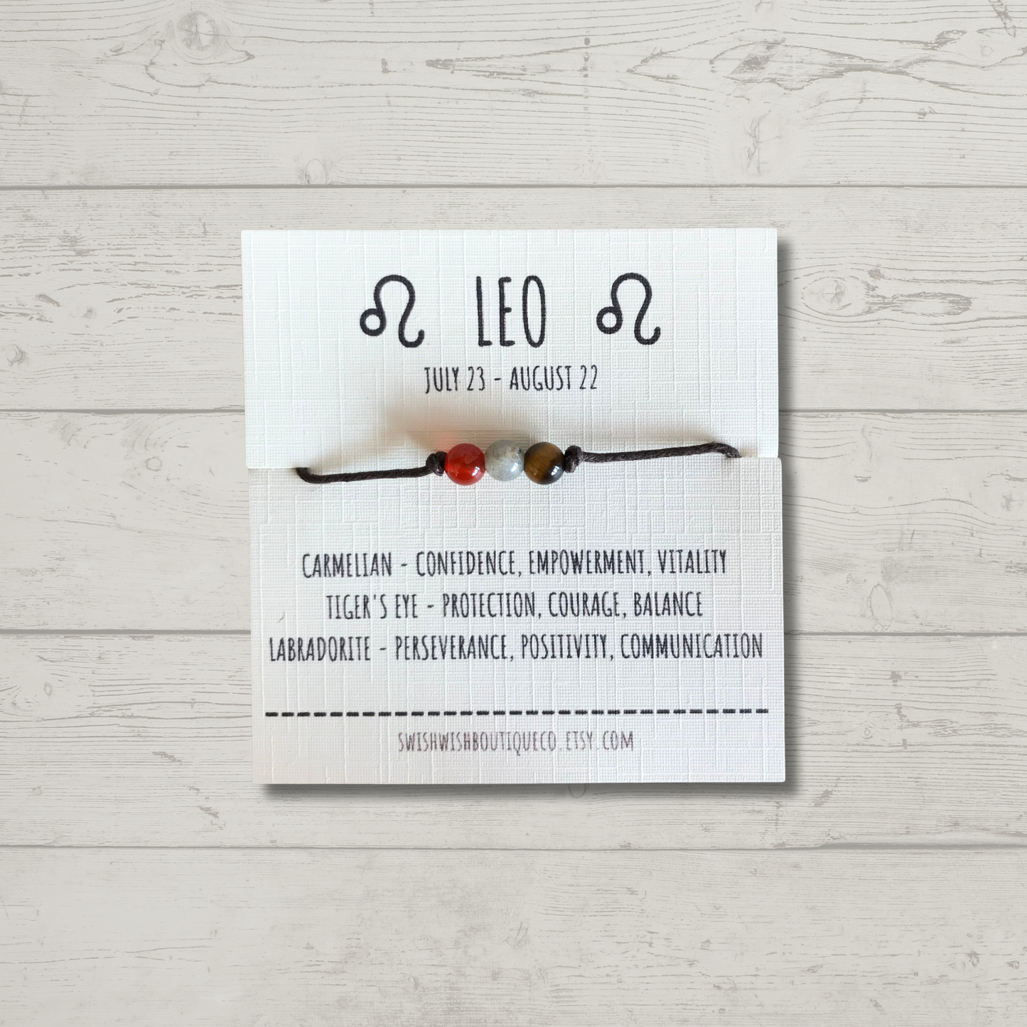 Leo Birthday Crystal Bracelet