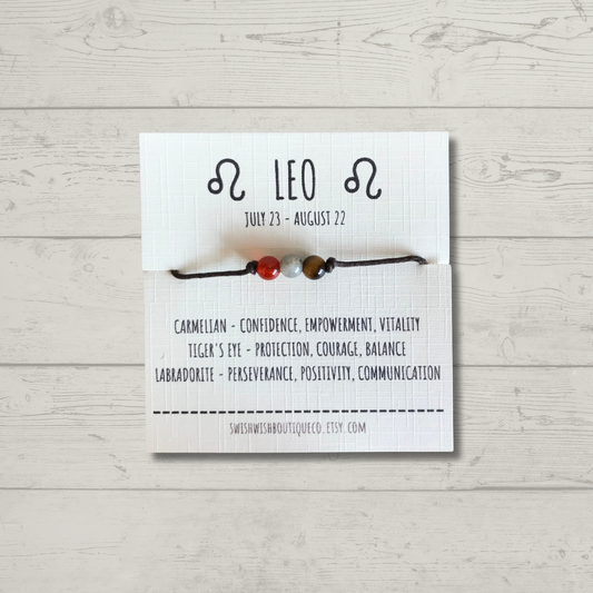Leo Birthday Crystal Bracelet