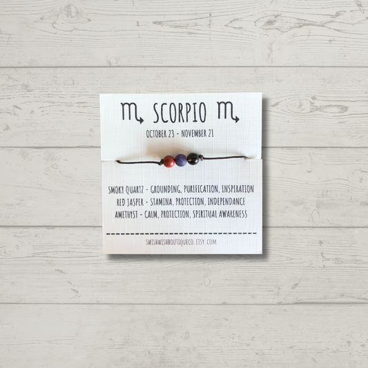 Scorpio Birthday Crystal Bracelet