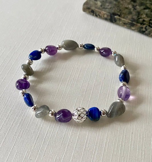 Travel Crystal Stretch Bracelet