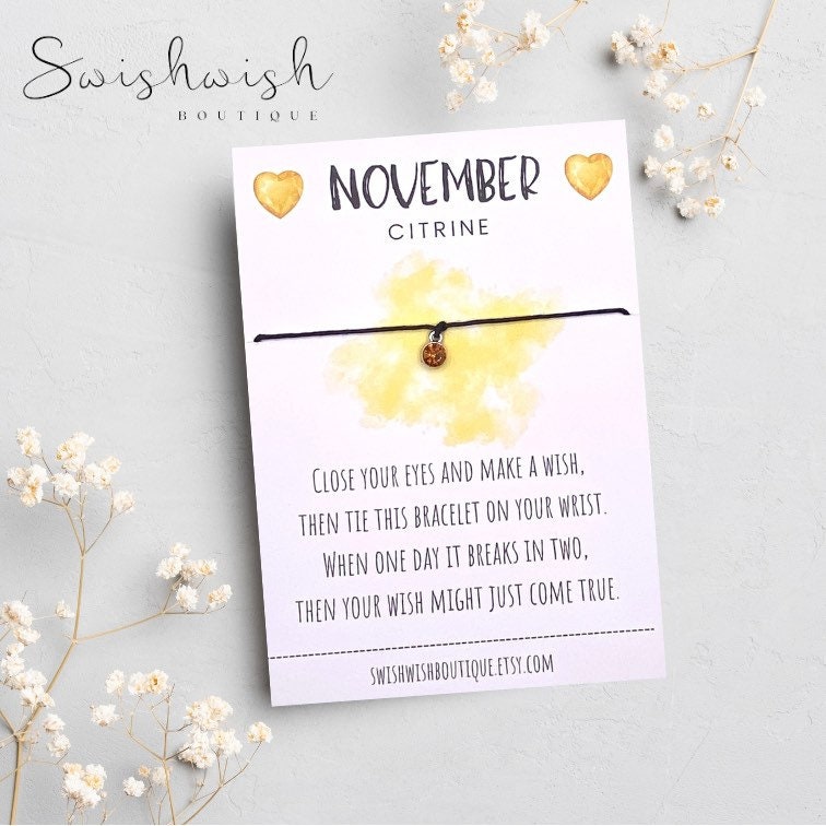 November Birthday Wish bracelet