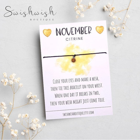 November Birthday Wish bracelet