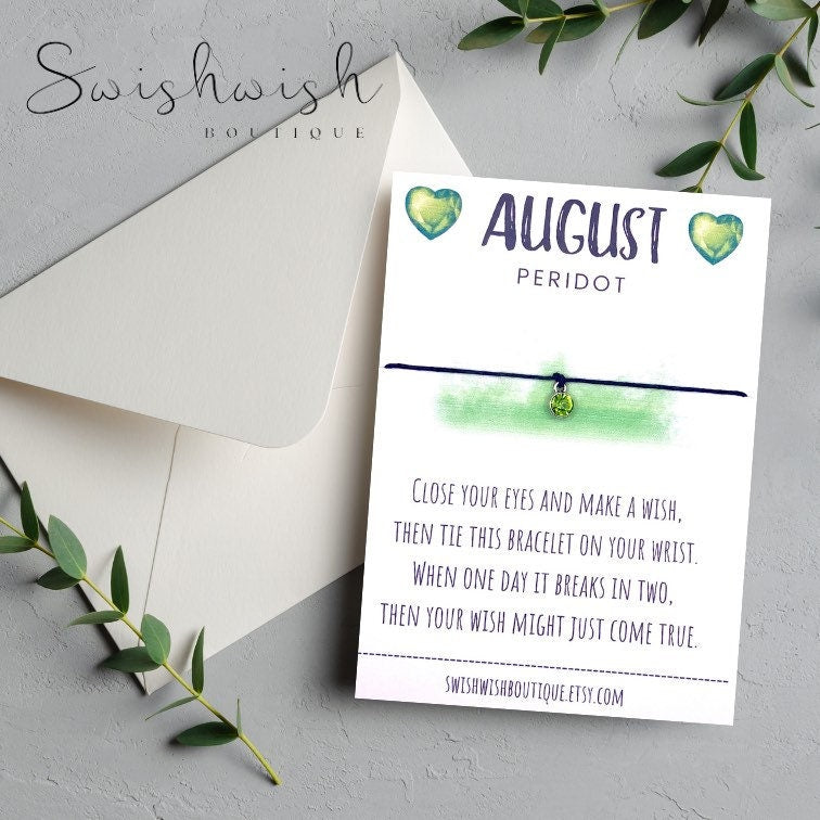 August Birthday Wish bracelet
