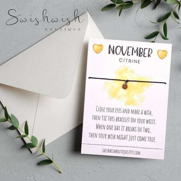 November Birthday Wish bracelet