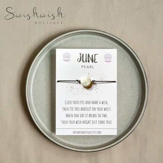 June Birthstone Pearl Bracelet