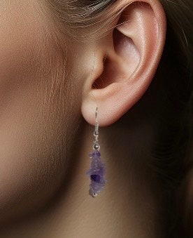 Gem Chip Dangle Earrings