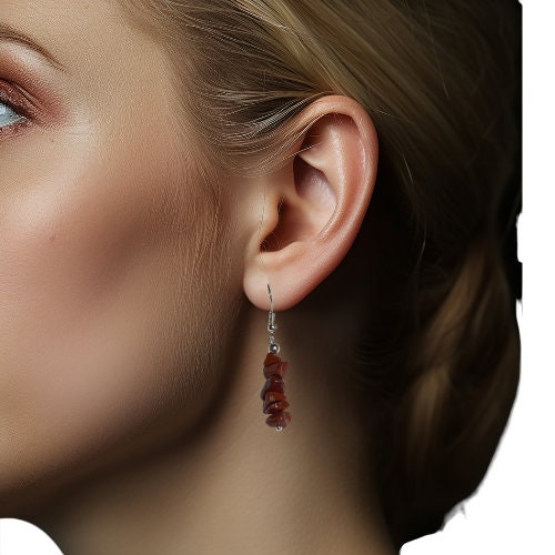 Gem Chip Dangle Earrings